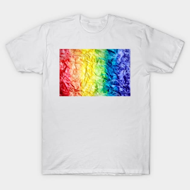 Rainbow design  crumpled effect T-Shirt by djil13